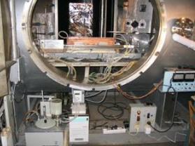 Test space-used heat pipes mounted in the pressure chamber