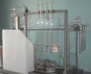 Experimental setup for investigation of adsorption