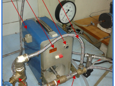 Set-upTEP-1 (experimental, pulsating heat exchanger)